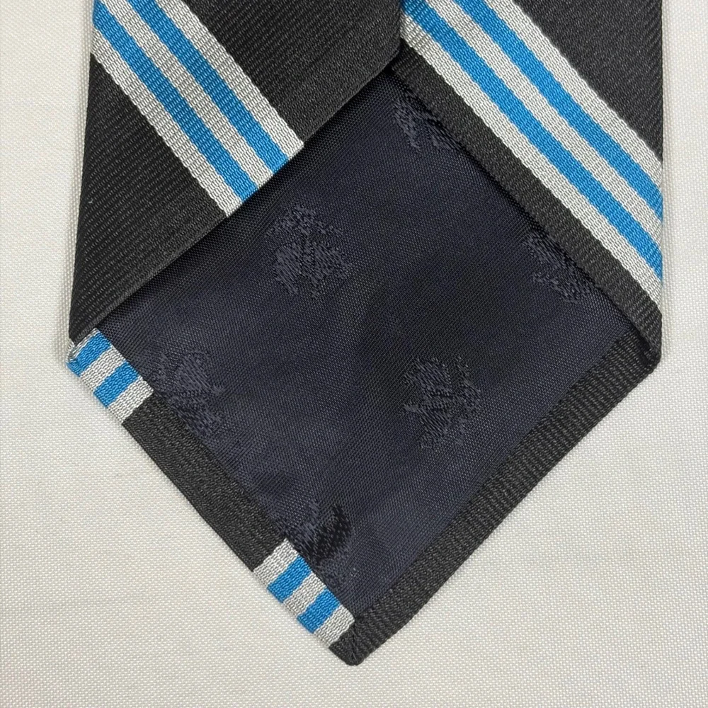 Brooks Brothers 9/11‎ Memorial Silk Tie Black Blue White Repp Stripe England USA